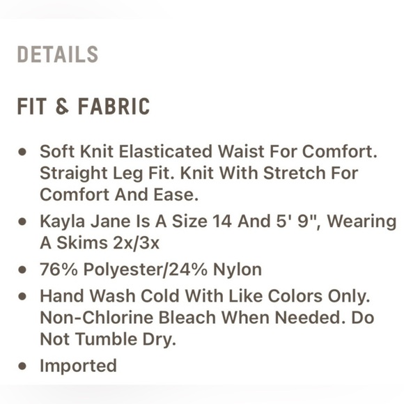 Skims Cozy Knit Pants—Dusk (Size L/XL) - Picture 9 of 13